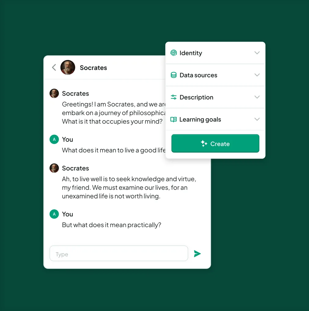 Humy AI persona builder for creating custom AI tutors